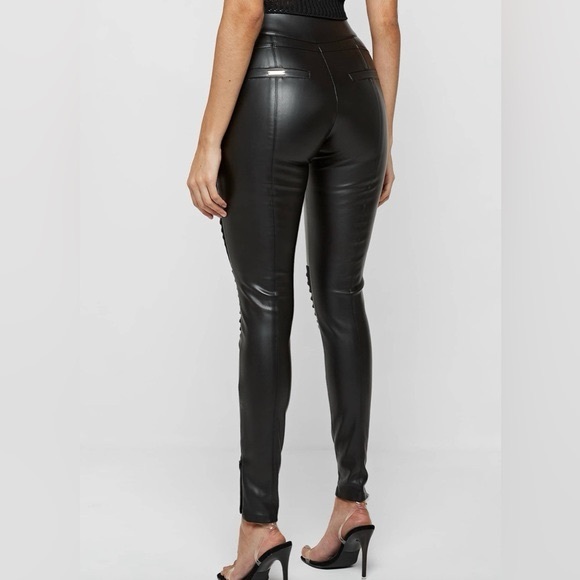 MANIERE DE VOIR | Faux Leather Moto Pants - Picture 4 of 4